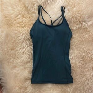 Lululemon Fitted Green and Blue Tank with Racerback straps